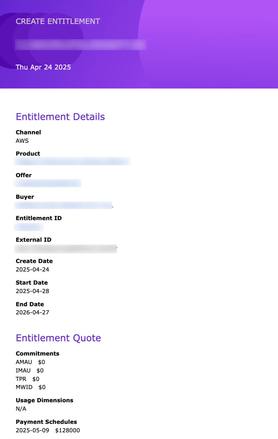 Example email notification
