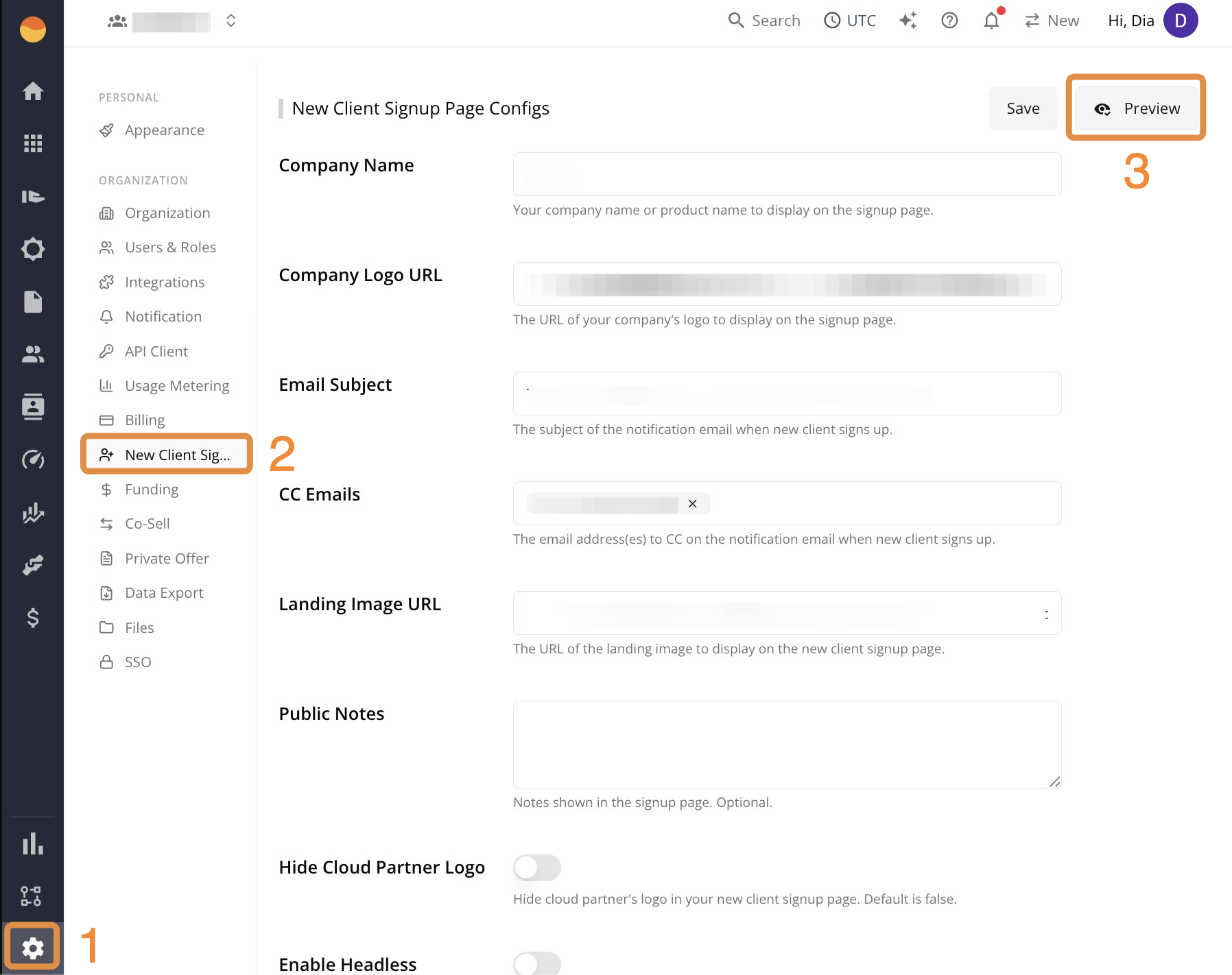 Preview the Suger-hosted New Client Signup form