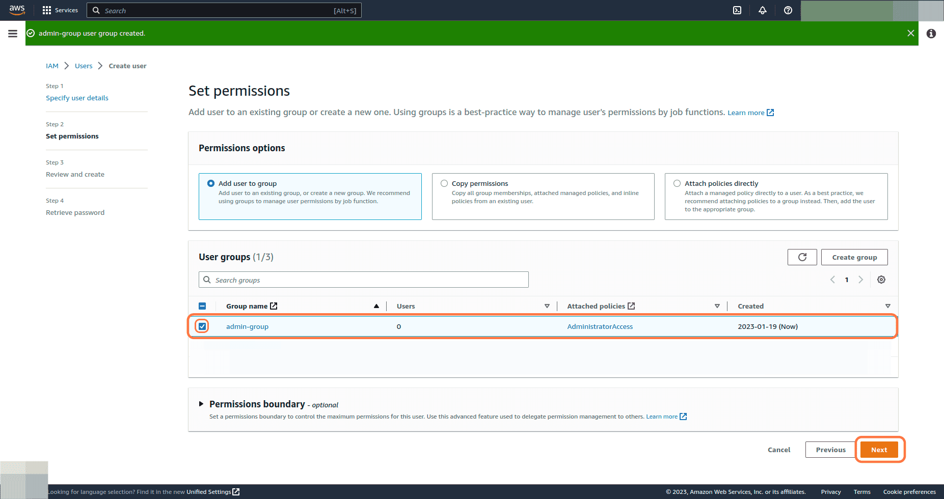 Create user with tags