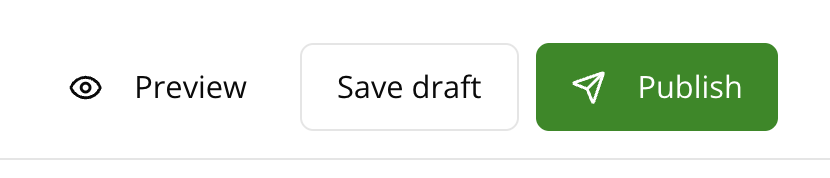 Save draft and Publish options in the course editor