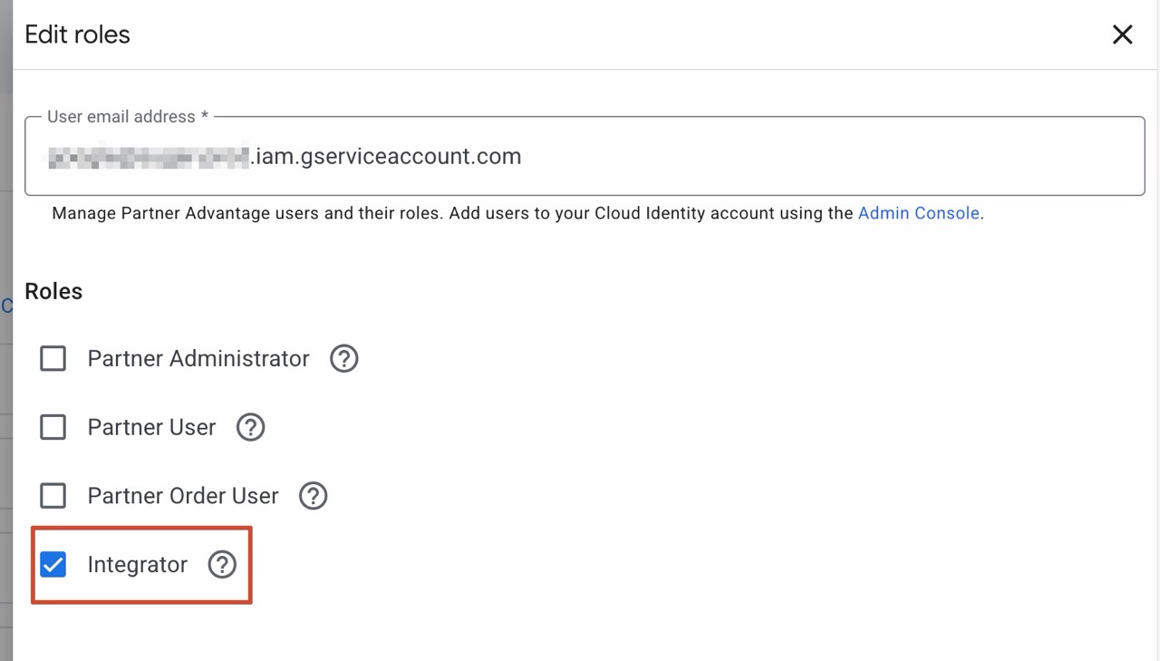 Add Suger's Google Service Account as an Integrator