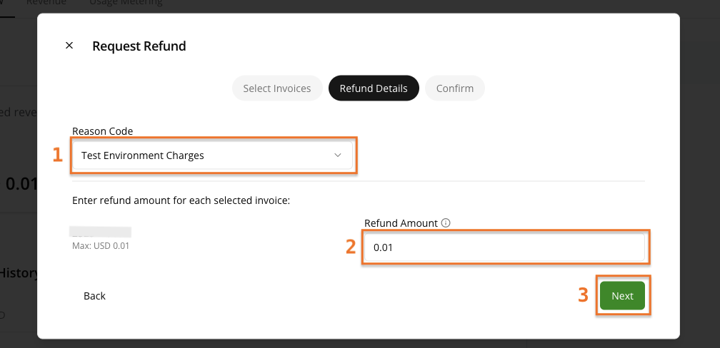 Refund details