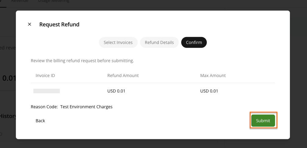 Confirm refund