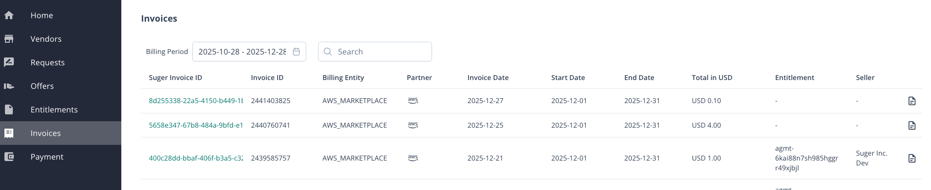 Invoice List