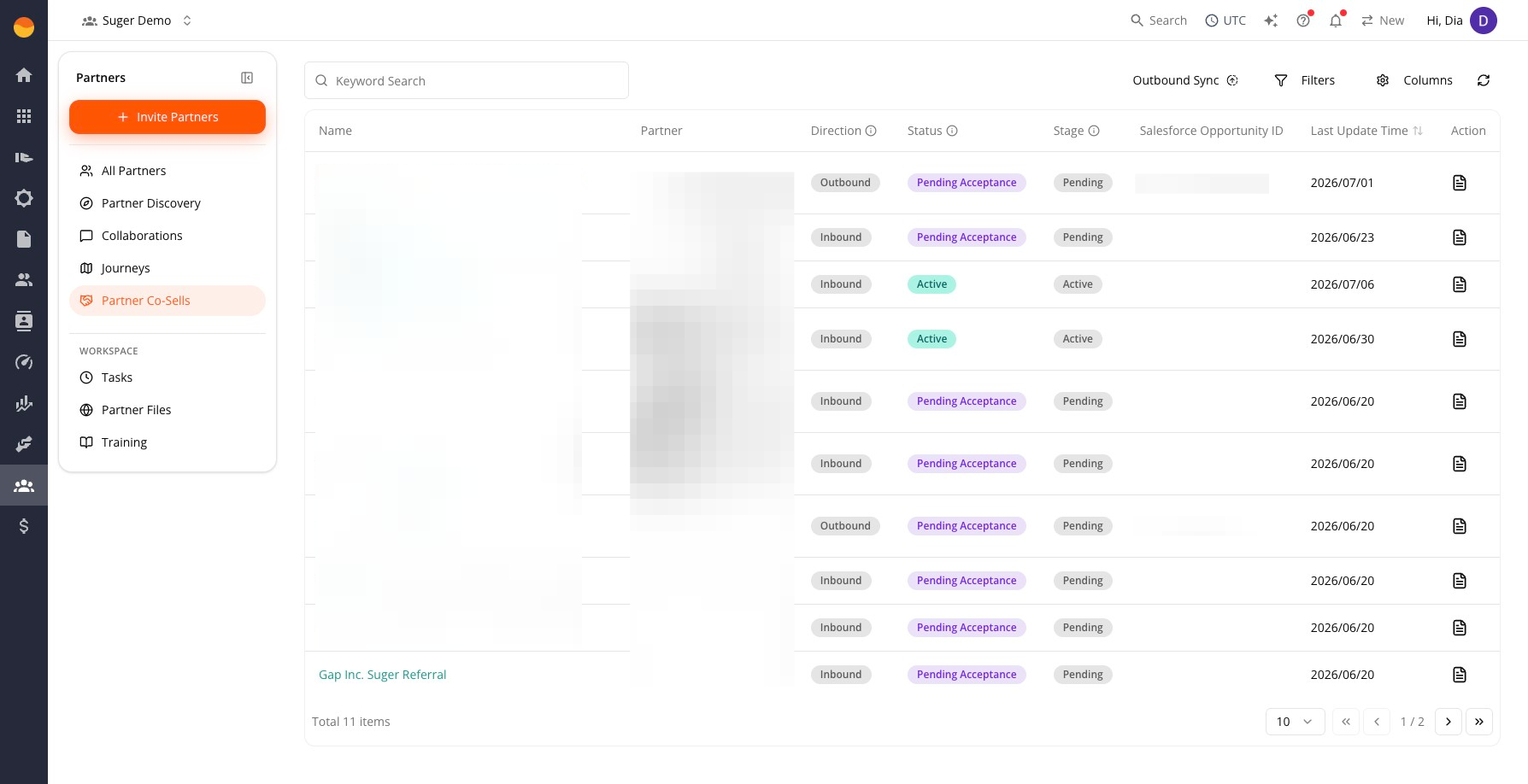 Partner Co-Sells page in the Partner Console