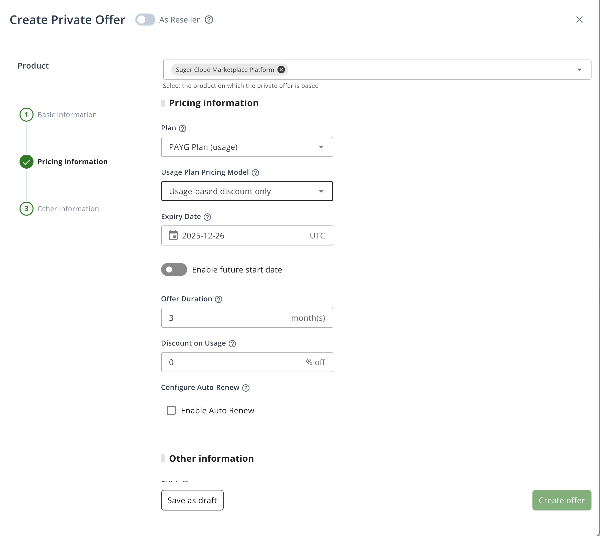 Postpay Example