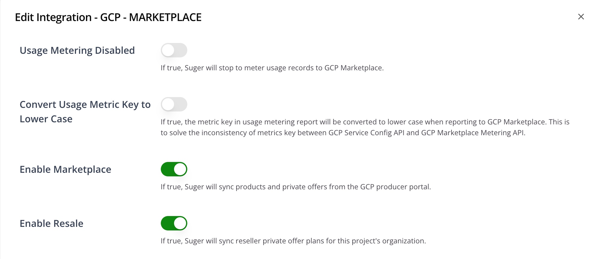 Enable Marketplace and Resale