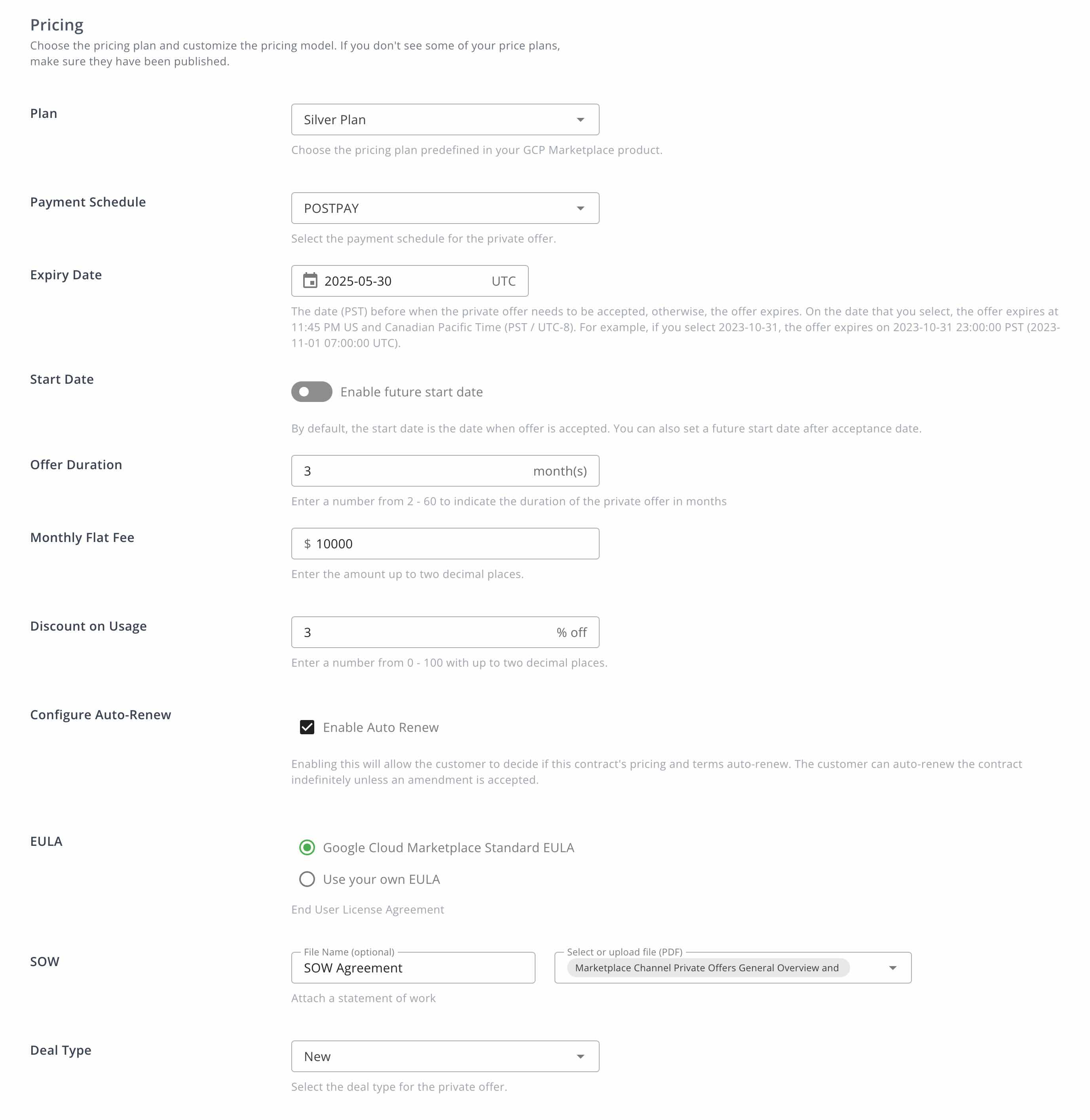 Professional Service Offer Postpay