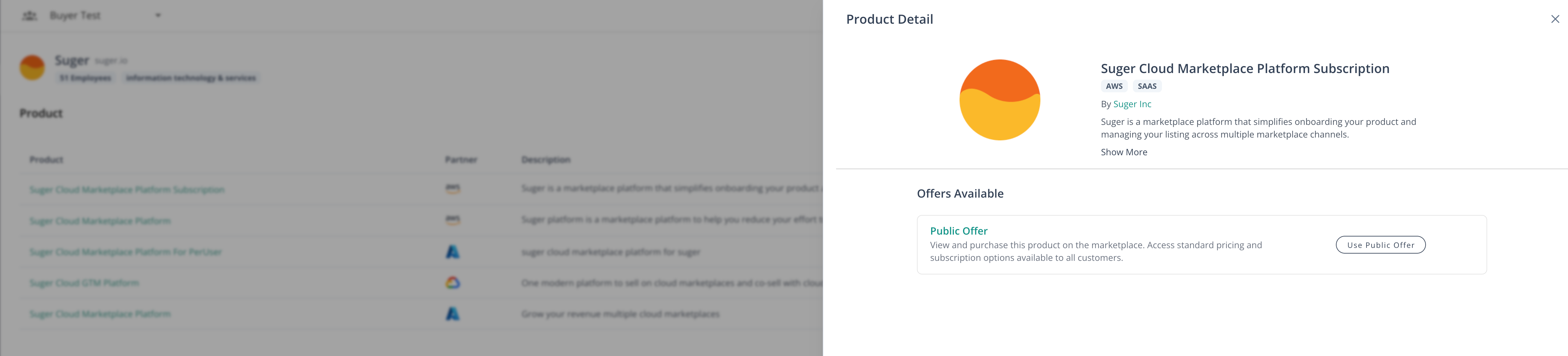 Managed Vendor Detail